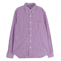 SOPHNET. ソフネット ボタンダウン チェック 日本製 コットン 長袖 シャツ レッド系 M【中古】のサムネイル