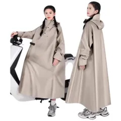 ☆ ベージュ ☆ XLサイズ ☆ レインコート男女兼用 軽量 レインコート レディース メンズ レインポンチョ カッパ リュック対応 合羽 おしゃれ シンプル 自転車 バイク 通学 通勤 ロング丈 雨具 レインウェア レイングッズ 雨 梅雨 アウトドア 雨合羽