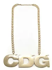 CDG by COMME des GARCONS シーディージーバイコムデギャルソン ロゴチェーンネックレス ゴールドのサムネイル