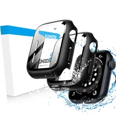 【迅速発送】【360°防水ケース】AUNEOS Apple Watchケース Series 4/5/6/SE/SE2 40mm専用保護カバー アップルウォッチ保護 PC+強化ガラス素材 一体型 新デザイン高透過率 硬度9H 耐衝撃 全面保護 超薄型 装着簡単(