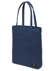 Color:縦-ダークブルー [HIKKER-LINK] トートバッグ ハンドバッグ A4 大容量 三層構造 仕切り設計 軽量 撥水 無地 カジュアル 通勤 通学 ビジネス メンズ レディース (縦型-ダークブルー)