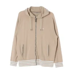 正規品 L BURBERRY(バーバリー ) ロゴ ベージュ フード ジップアップ