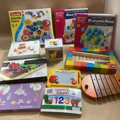 ★ ボーネルンド その他 知育玩具 10点 まとめ商品 カラフルギア ビルドアップキューブ マッチングペア ベビーカメラ シロフォン 欠品不明 現状品 6.9kg