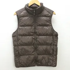U■ユニクロ/UNIQLO ウルトラライトダウンベスト【M】茶/men's/B6【中古】■