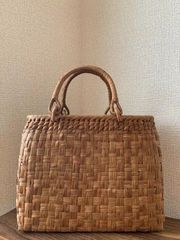 ハンドメイド 手編み ウリハダカエデ 天然樹皮 かごバッグ - メルカリ