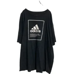 adidas 半袖 プリントTシャツ 2XL ブラック アディダス ビッグサイズ 古着卸 アメリカ仕入 a703-5604