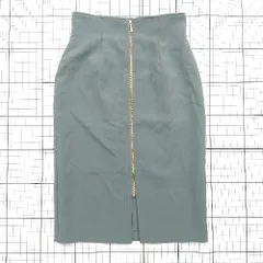 ◇ Φ TRUDEA トルディア きれいめカジュアル 膝下丈 Aライン タイトスカート サイズＭ グレー系 レディース E  【1508250004988】