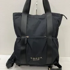 4723　TOCCA　トッカ　2way　リュックサック　バックパック　トートバッグ　ハンドバッグ　黒　ブラック　CIELO TRAVEL BACKPACK　無地