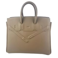新品 HERMES エルメス Birkin25 shadow バーキン25 シャドウ Etoupe エトープ PHW シルバー金具 Stamp-W W刻印 Swift スイフト