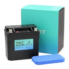 T.E.T LFP16 超軽量 リチウムイオンバッテリーYTX14-BS / YTX16-BS / YTX20A-BS / YTX20CH-BS 互換 7.8Ah 468CCA 99.84Wh BMS電圧計搭載 LiFePO4 バイク用TETバッテリー長期保証