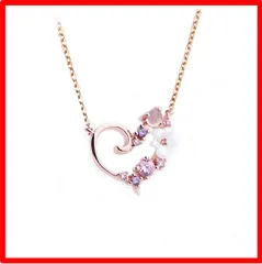 【送料無料 】 [K.L.Y] 母の日 925純銀製 レディース ネックレス CZキュービックジルコニア 桜 オープンハート レディース ペンダント ネックレス