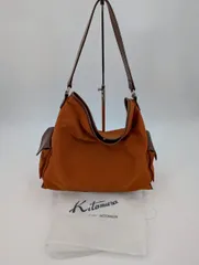 オレンジ レザー ショルダーバッグ　kitamura kitamura キタムラ ショルダーバッグ トートバッグ レザー 革