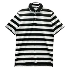 サイズ：XS RLX ラルフローレン  半袖ポロシャツ ボーダー柄 ブラック系 [240101528164] ゴルフウェア メンズ ストスト