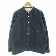 アーバンリサーチ ドアーズ URBAN RESEARCH DOORS デニムジャケット バンドカラー 長袖 M 紺 ネイビー /EEのサムネイル