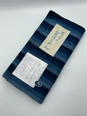 NVY102 会津木綿　会津もめん　ハギレ　カット売り　会津木綿反物　はぎれ　かつお縞大のサムネイル