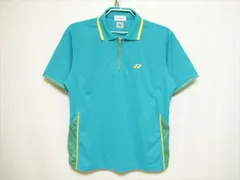 美中古品★YONEX ヨネックス ハーフジップ 半袖シャツ レディース XOサイズ 日本製 ベリークール 吸汗速乾 ドライ