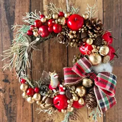 秋色紫陽花と月桃の三日月リース クレッセントリース 秋色紫陽花と月桃の三日月リース クレッセントリース