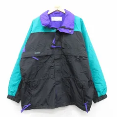 XL/古着 コロンビア 長袖 ナイロン ジャケット メンズ 90s Gizzmo 大きいサイズ 黒他 ブラック spe 25mar04 中古 アウター ウインドブレー