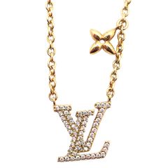 【天白】ルイヴィトン ネックレス アイコニック LV ゴールド M00596 小物 アクセサリー メタル 箱