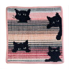 FEILER フェイラー タオルハンカチ BLACK KITTY 124 old rose ブラック キティ 25cm
