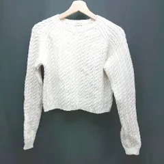 ◇ MACPHEE マカフィー クルーネック 生地厚手 綺麗め 長袖 ニット サイズS アイボリー レディース E  【1307120006226】