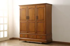 ★事前問合せ必須★ 横浜クラシック家具 ダニエル Daniel ワードローブ 中古 美品 アーリーアメリカン 上品 洋服タンス 衣装タンス 収納棚 キャビネット リペア+発送まで3週間前後 R-061188