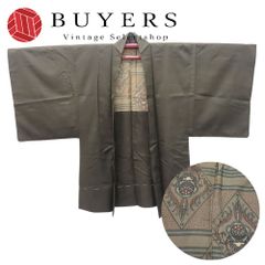 【中古】 羽織 正絹 ブラウン 和装 呉服 和服 きもの メンズ 男性