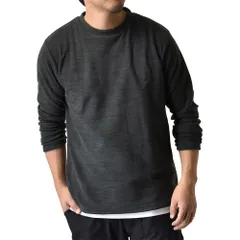 フリース トレーナー 《クルーネック：07ブラック》 新品 未使用  裏起毛 ストレッチ 防寒 衿2種類 クルーネック ハイネック【B9X】【ゆうパケット】 ファッション メンズ トップス