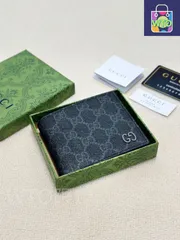 【今日特価】Gucci グッチ シルクスクリーン柄ショート財布シリーズ GG高級人工皮革使用で分解可能でファッショナブル