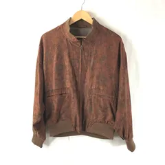 ランバン LANVIN ブルゾン ジャンパー ジップ 柄 リブ ブラウン系 46-34サイズ 948515のサムネイル