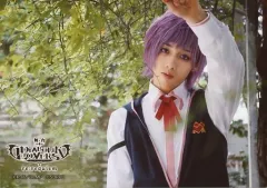 【中古】生写真(男性) 大原海輝(逆巻カナト)/横型・上半身・衣装黒・白・左手上げ・首傾げ・植物・キャラクターショット/舞台「DIABOLIK LOVERS～re：requiem～」ブロマイドセット