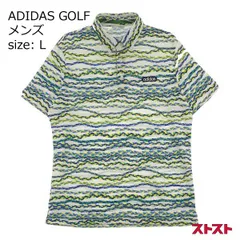 ADIDAS GOLF アディダスゴルフ 半袖ポロシャツ 総柄 グリーン系 L [240001891392]#