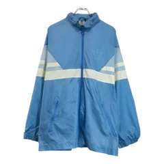 90年代 adidas アディダス ナイロンジャケット ライトブルー(メンズ 40)中古 古着 U6199