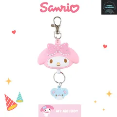 サンリオ　マイメロディ　フェイス形リールキーホルダー