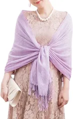 グリーンパキラ ストール レディース 大判 薄手 ラメ入り きらきら UVカット ショール 結婚式 パーティー 羽織 プレゼント ギフト シフォン スカーフ 上品 母の日 冷房対策 ボレロ ポンチョ ケープ 贈り物 女性 肩掛け(パープル)