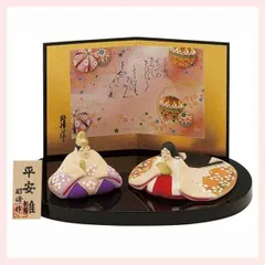 平安桃山　内裏雛（小）　SA-046　※陶器,置物,ひなまつり,雛祭り,ひな人形,雛人形