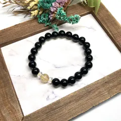 ルチルクォーツ&モリオン ブレスレット パワーストーン   / メンズ レディース 男性 女性 金運 仕事運 お守り ▲