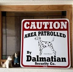 Caution コーションサインボード　ダルメシアン　アメリカ直輸入　新品未使用