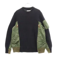 サカイ Sacai☆袖切り替えスウェット ジップデザイン アシンメトリー