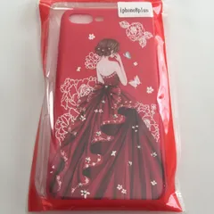iPhone7 Plus iPhone8 Plus 5.5インチ 少女イラスト 高級TPU スマホケース 赤色 A929