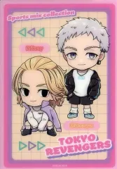 【中古】キャラカード 佐野万次郎＆三ツ谷隆(すぽーつMIX) 「東京リベンジャーズ 渋谷ポップアップショップジャック2023 プライド3rd POP-UP SHOP in ビックカメラ トレーディングクリアカード プライド3rd/すぽーつMIX」