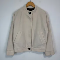 Demi-Luxe BEAMS デミルクスビームス コーデュロイジャケット ブルゾン 古着 レディース ベージュ アースカラー 36サイズ ストリート オーバーサイズ ゆるダボ 日本製