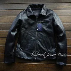 最高峰18万■GABRIEL 最上級ナッパ・上質 牛革 本革★メンズ タイト 革ジャン ライダース レザージャケット