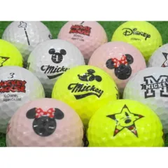 ロストボール ディズニー ミッキー ミニー ゴルフボール 1ダース/12球セット  中古 Bランク