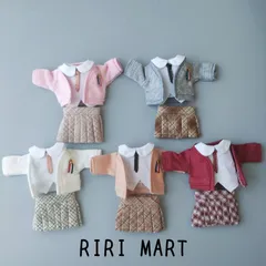 オビツ11　制服風お洋服　カーディガン+長袖シャツ+チェックスカート　ねんどろいどどーる