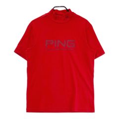 新品/未着用】ピン PING ゴルフウェア半袖モックネックカットソー 赤