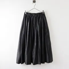 2023AWカタログ掲載品 アーツ&サイエンス ARTS&SCIENCE side tuck gather skirt シルク ギャザースカート 1◇ブラック黒【2400030062920】のサムネイル