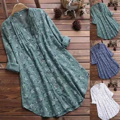 カーディガン UVカット チュニック 春 夏 ブラウス シャツ 長袖 レディース 冷房対策 ロングシャツ シャツワンピース 30代 40代 50代 夏 ゆったり 花柄 可愛い