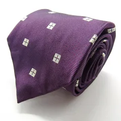 ラルフローレン ブランド ネクタイ 小紋柄 シルク PO メンズ パープル RALPH LAUREN 【中古】