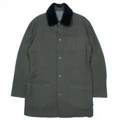 美品 98AW ヨウジヤマモトプールオム YOHJI YAMAMOTO POUR HOMME ヴィンテージ アーカイブ ミンクファー衿 ステンカラーコート アウター ウール オリーブ HY-J75-992 サイズM メンズ ▲C4のサムネイル